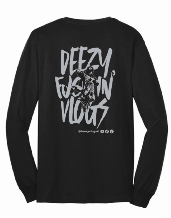 Deezy F**kin Vlogs Long Sleeve GREY