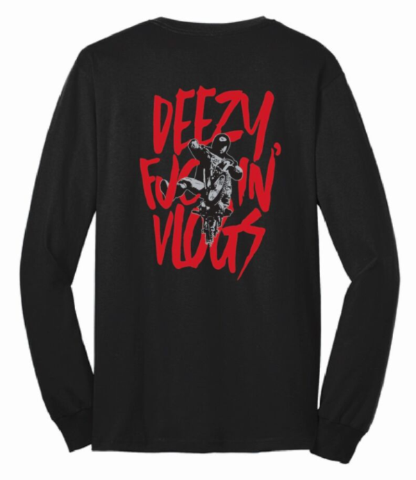 Deezy F**kin' Vlogs Long Sleeve BLK/RED