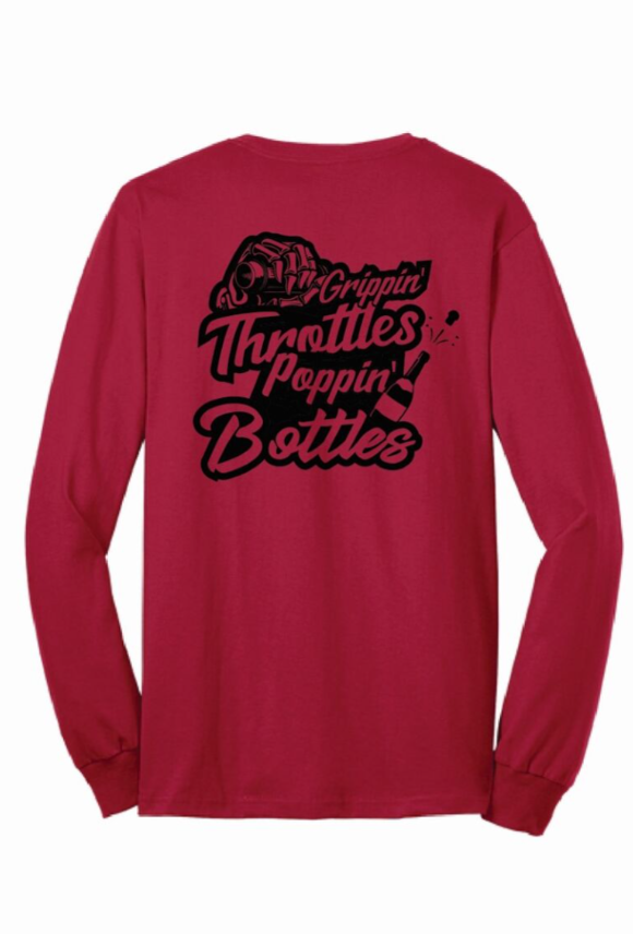 Grippin Throttles Poppin Bottles Long Sleeve RED