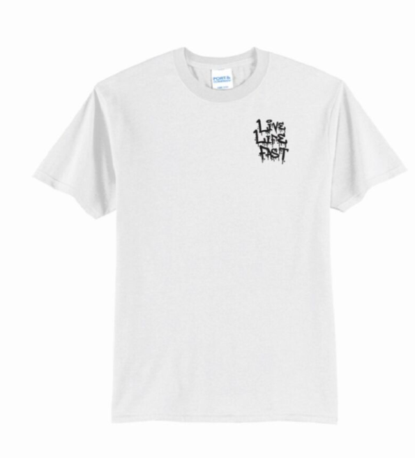 Live Life Fast Dripp T-Shirt WHT/BLK