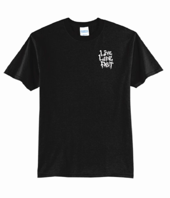 Live Life Fast Dripp T-Shirt BLK/WHT
